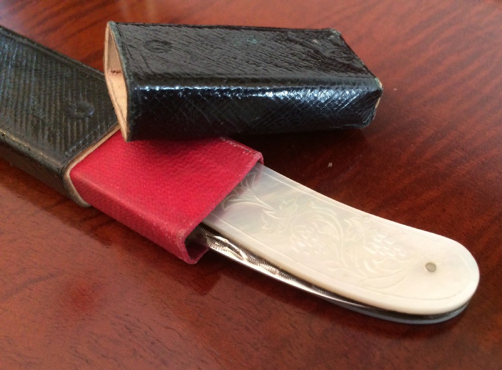 Victorian Silver & Mother of Pearl Fruit Knife, 1855 by John Oxley View VI