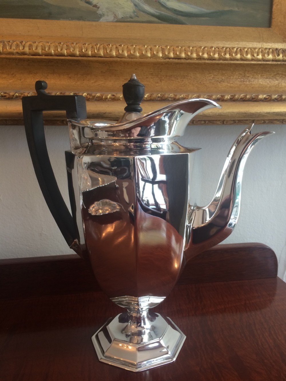 Edwardian Silver Coffee Pot, (625 grams) View III