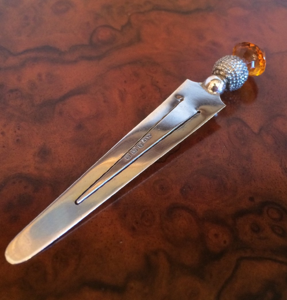 Superb Silver Book Mark, Adie & Lovekin, 1915