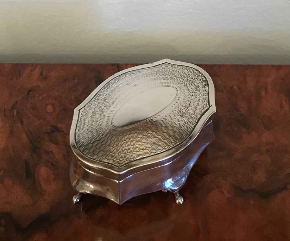 George V Silver Trinket Jewellery Box
