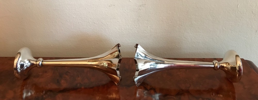 Pair Edwardian Silver Vases, 1909 View VII
