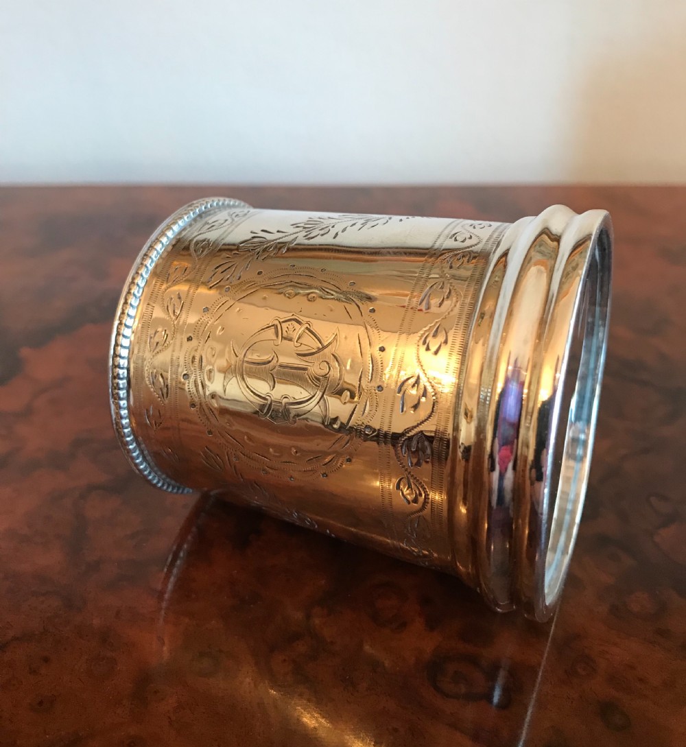 Victorian Silver Christening Cup Tankard, 1872, Original Box View VIII