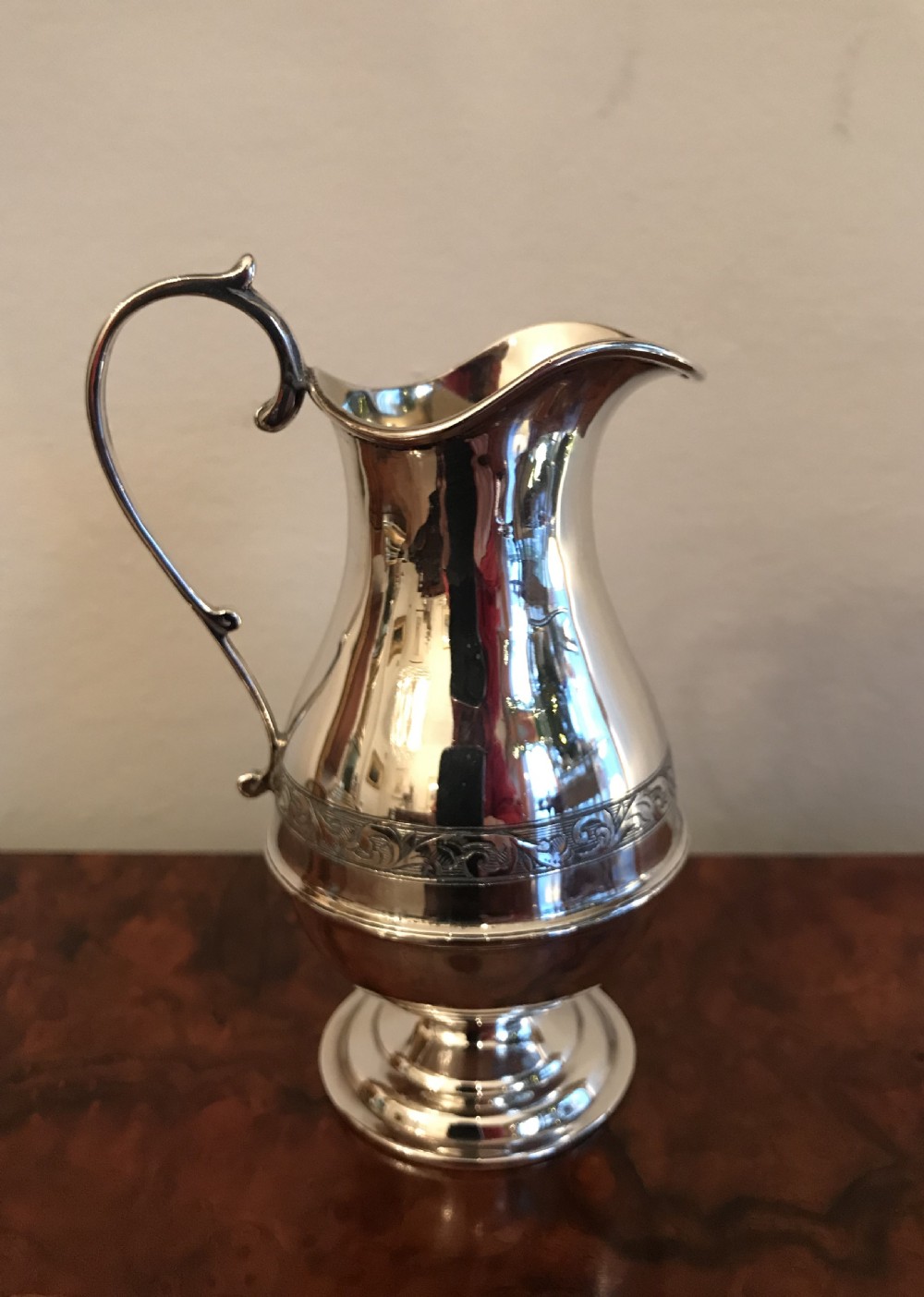 Silver Cream Jug, London 1926 View II