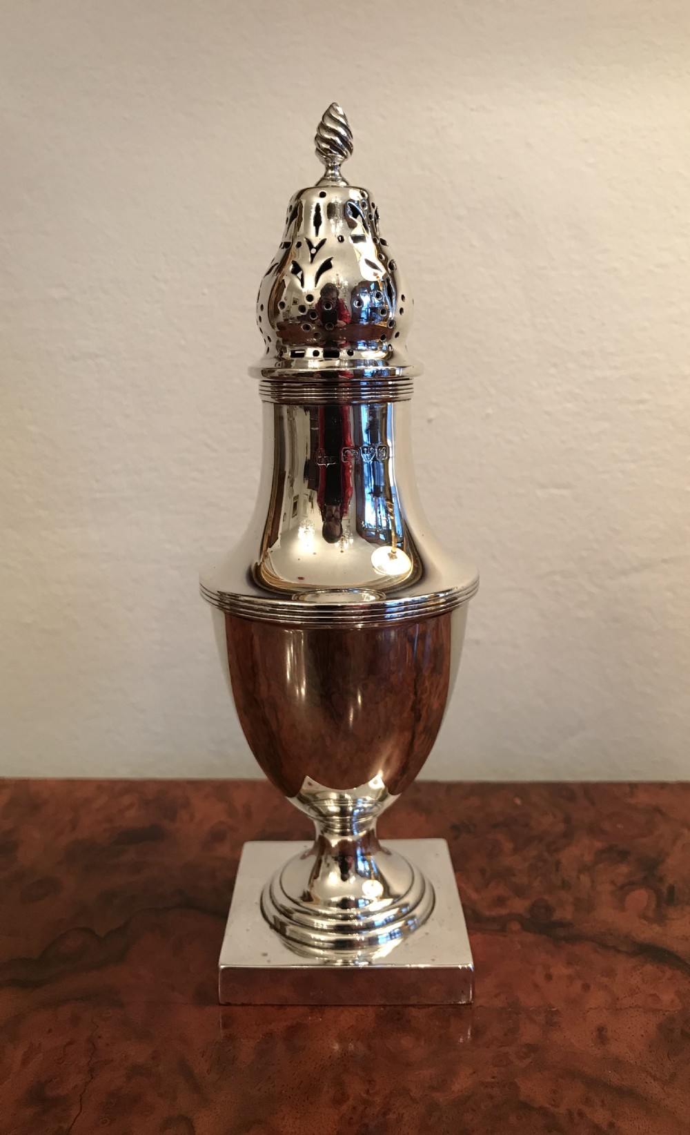 Georgian Style Silver Sugar Caster, hallmarked Chester 1907