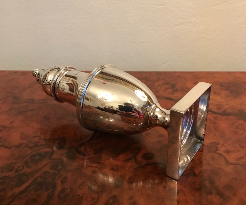 Georgian Style Silver Sugar Caster, hallmarked Chester 1907 View IV
