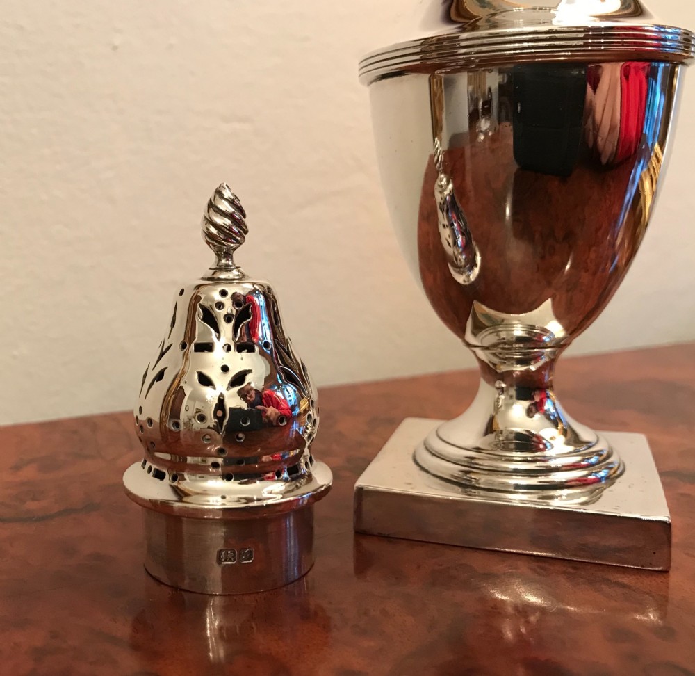 Georgian Style Silver Sugar Caster, hallmarked Chester 1907 View VII