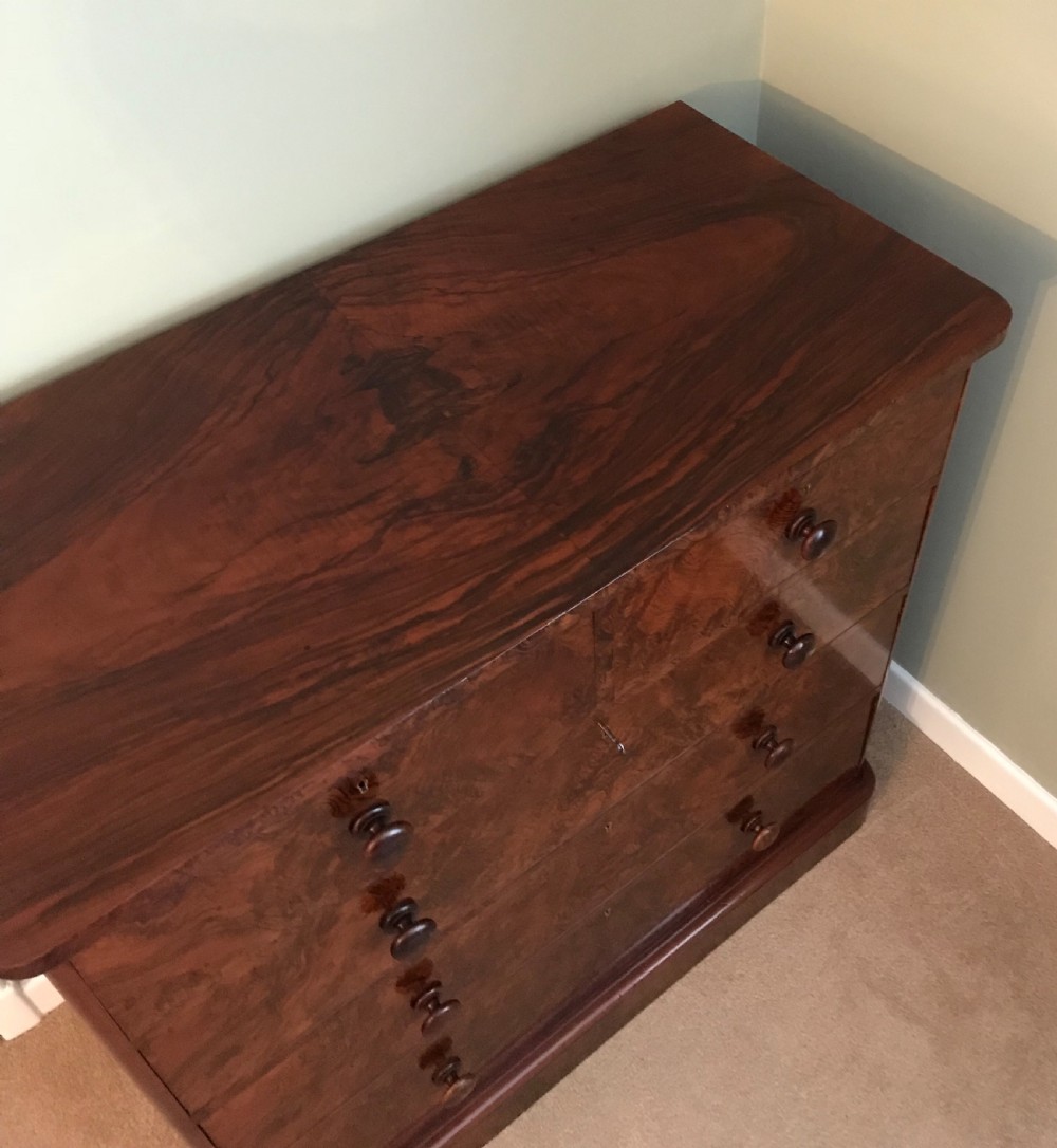 Stunning Victorian Burr Walnut Chest of Drawers by James Shoolbred View VI