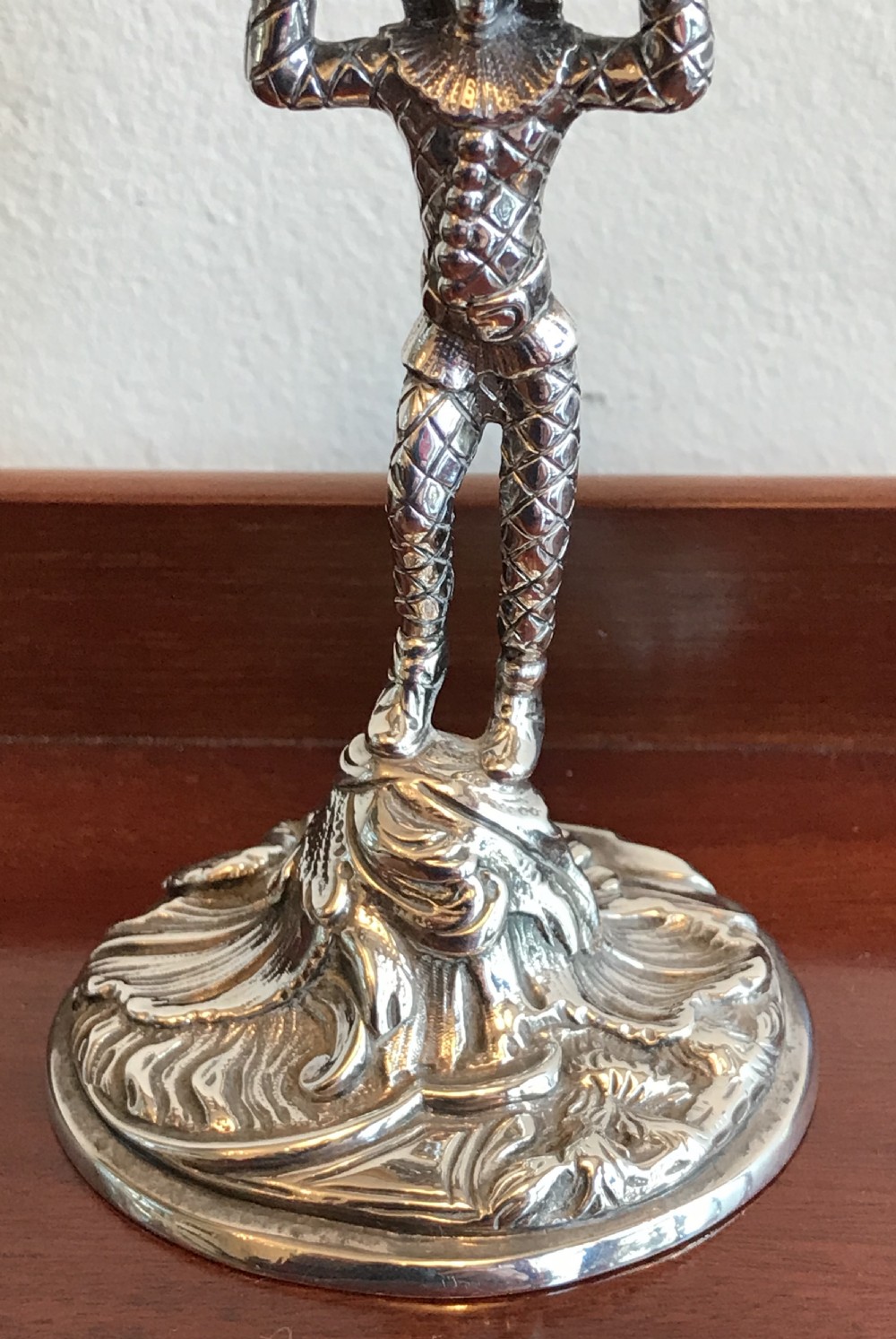 Fabulous George III Silver Harlequin Taperstick, 1761 View III