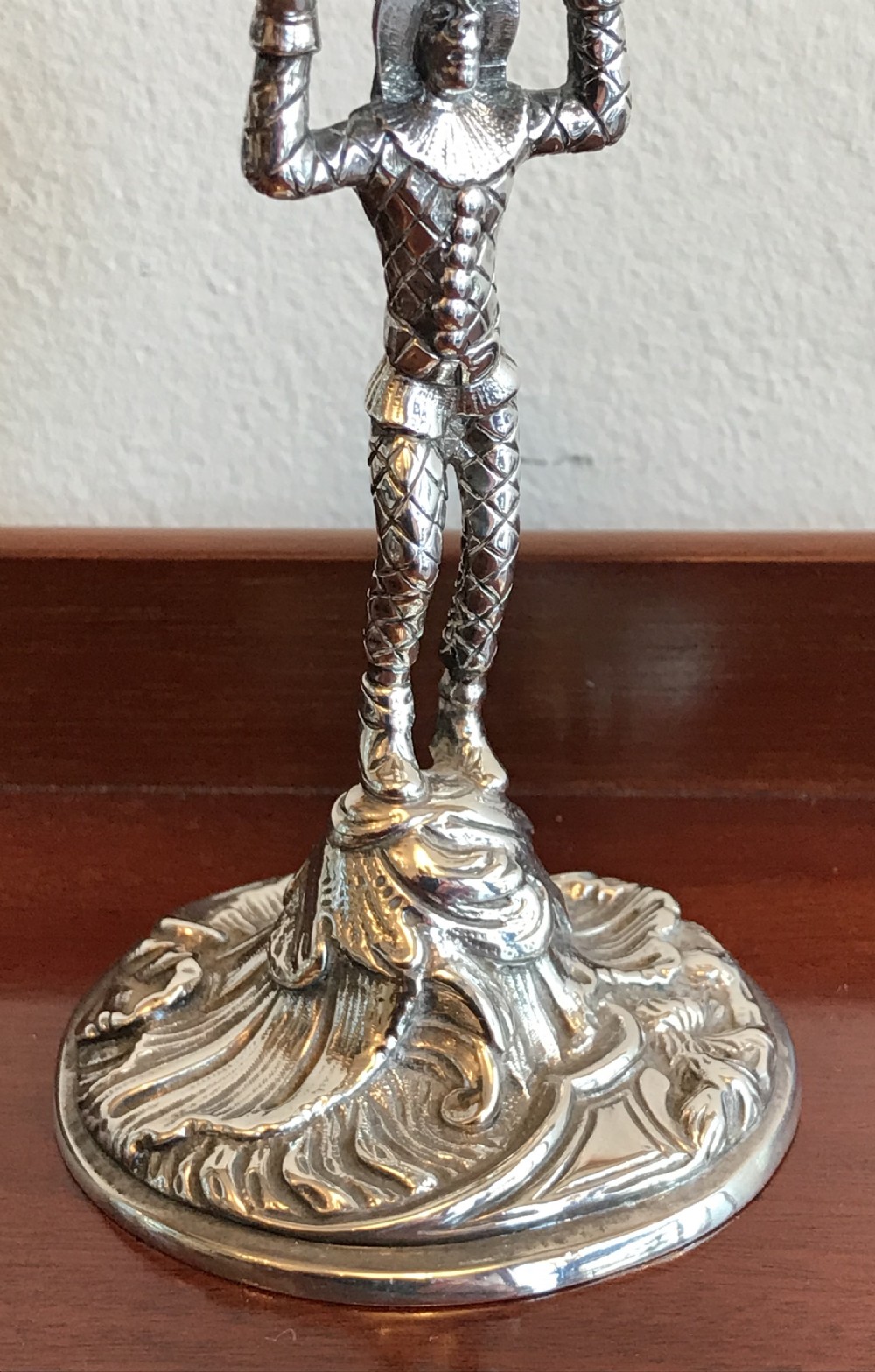 Fabulous George III Silver Harlequin Taperstick, 1761 View IV