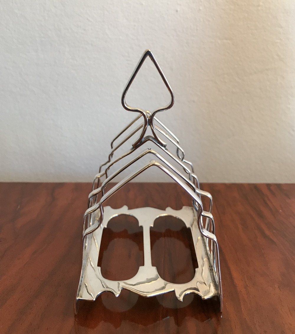 Lovely Edwardian Solid Silver Toast Rack  View III