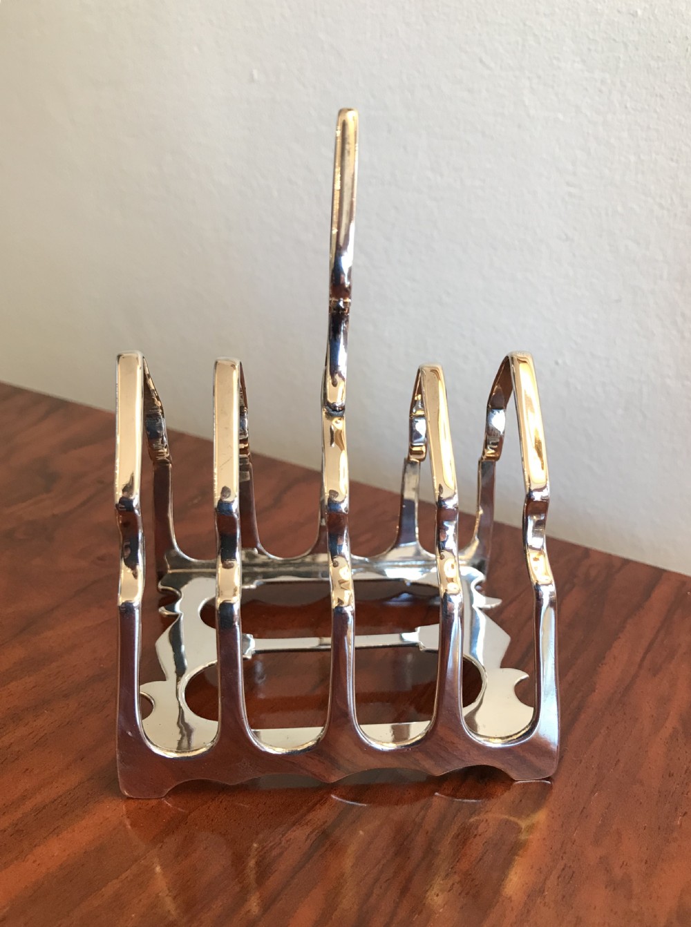 Lovely Edwardian Solid Silver Toast Rack  View IV