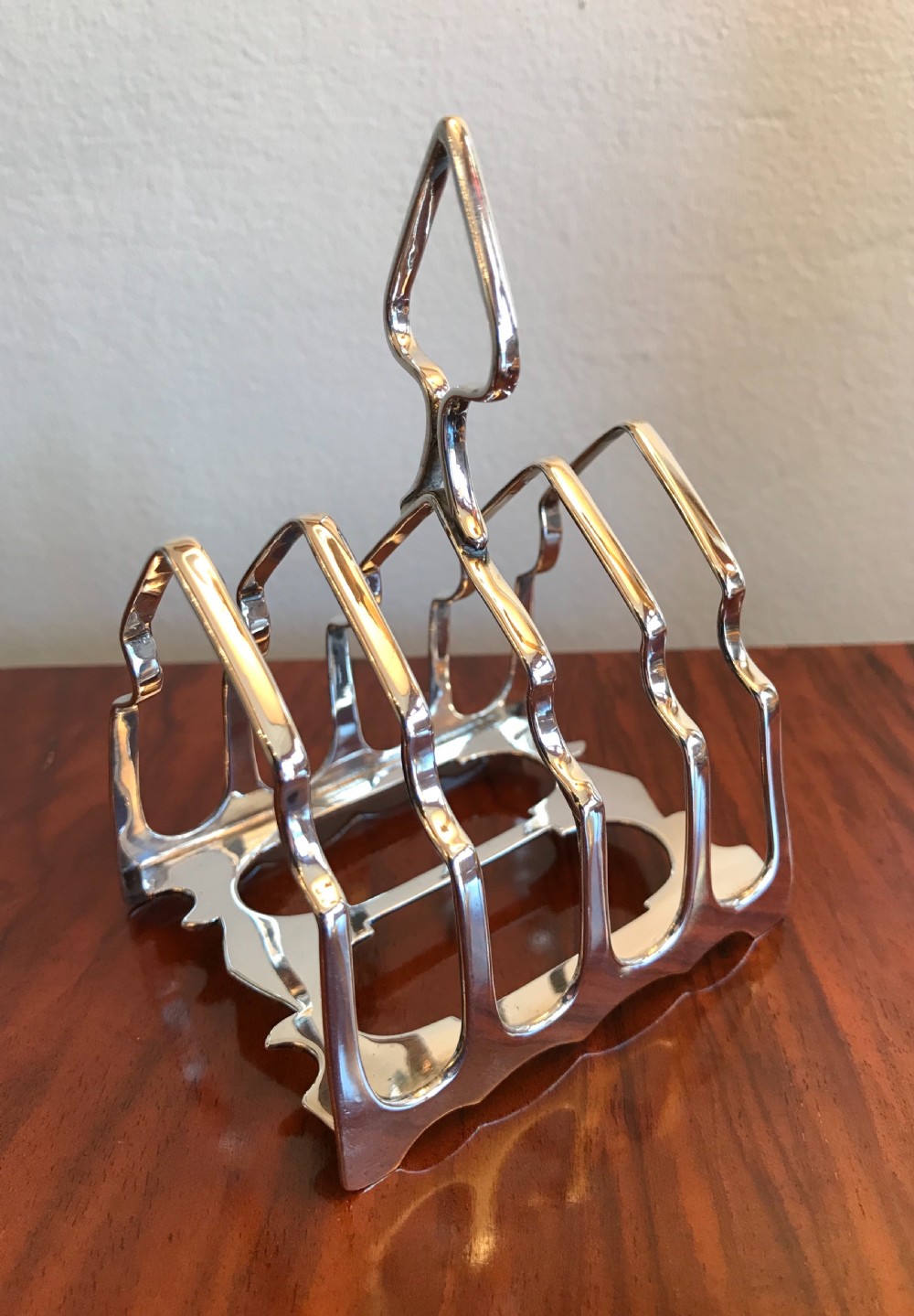 Lovely Edwardian Solid Silver Toast Rack  View V