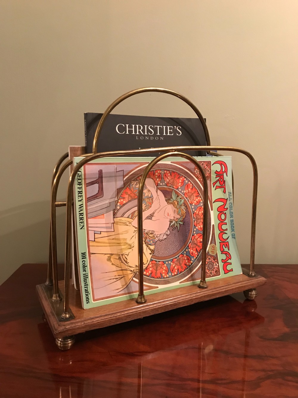 Good Edwardian Magazine Rack 