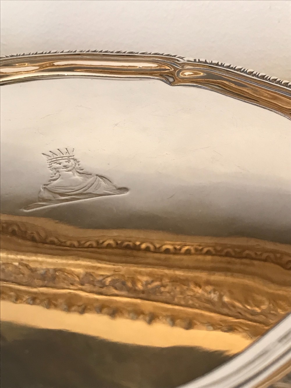 George III silver salver  View III