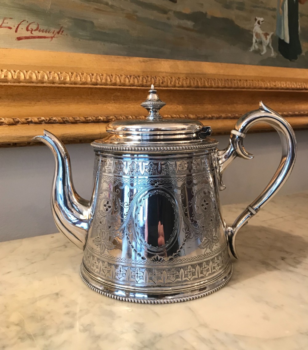 Victorian Silver Plated Teapot by Thomas Bradbury View III