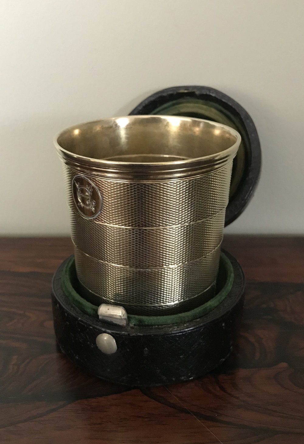 Stunning Victorian Solid Silver Gilt Beaker, 1859
