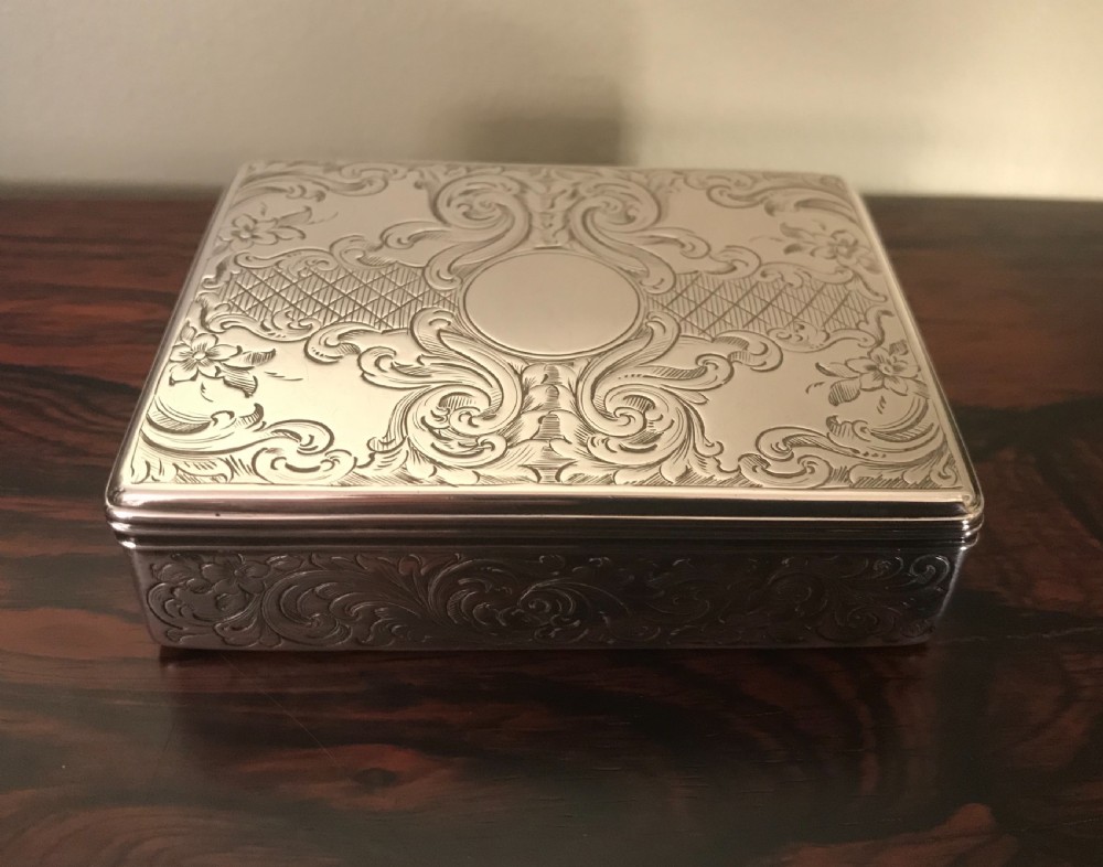 Stunning Victorian Silver Table Snuff Box, 1858 View IV