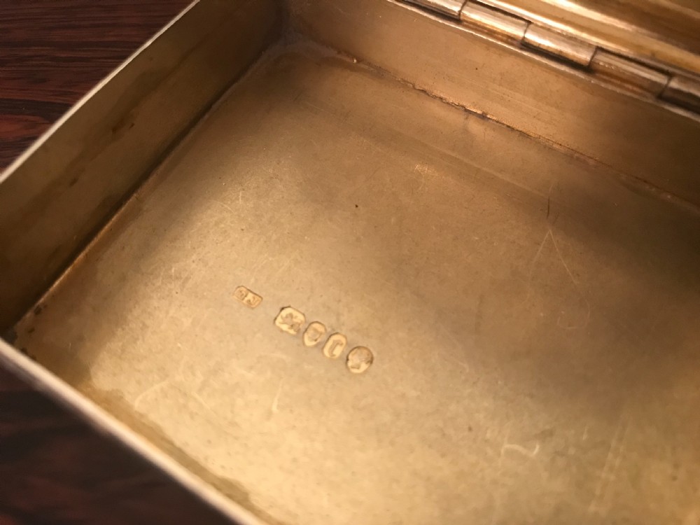 Stunning Victorian Silver Table Snuff Box, 1858 View VI