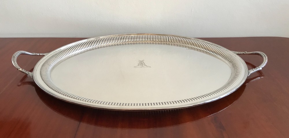Very Large & Heavy Edwardian Silver Tray