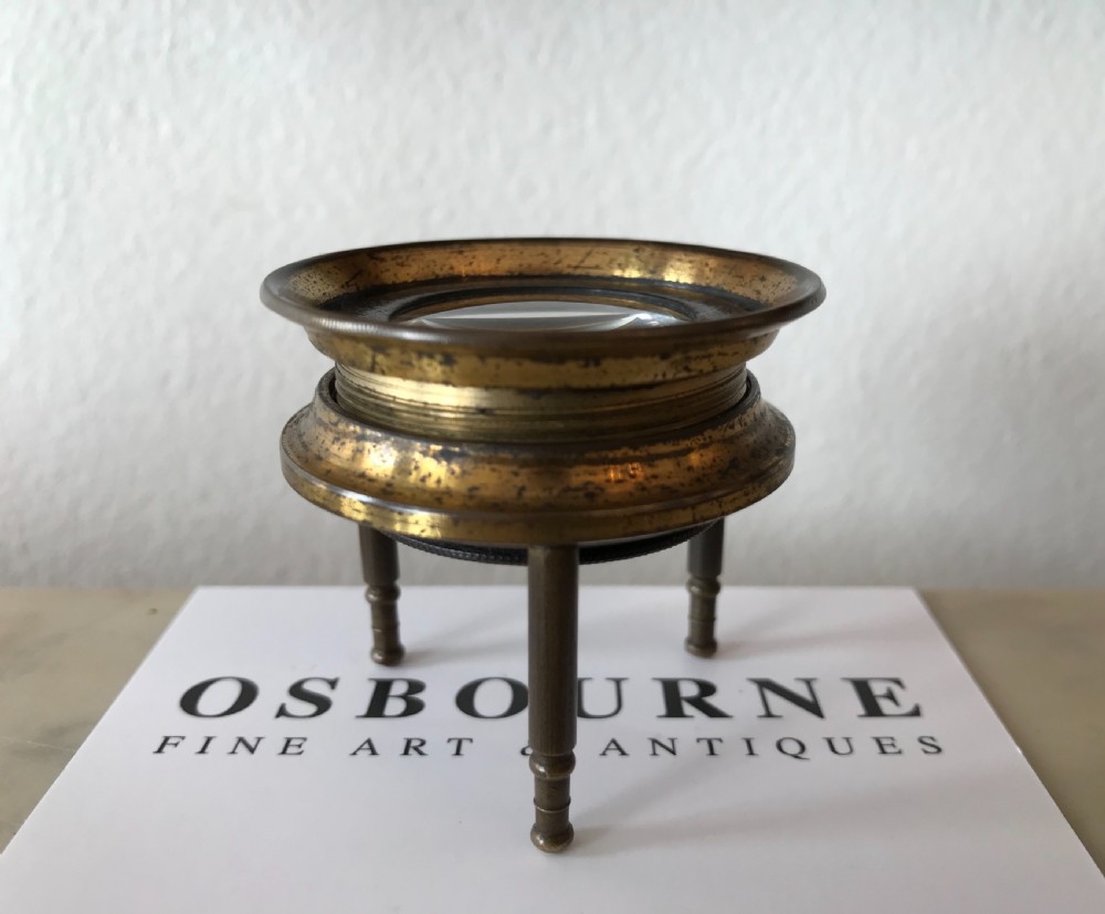Victorian Brass Map Magnifier 