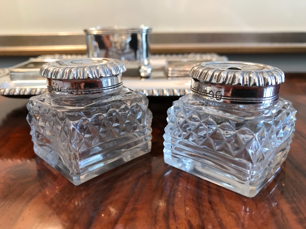 Quality George III Silver Inkstand, 1817 View VI