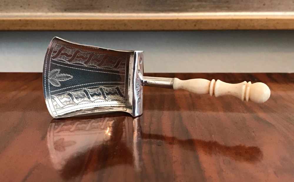 George III Silver Caddy Spoon View V