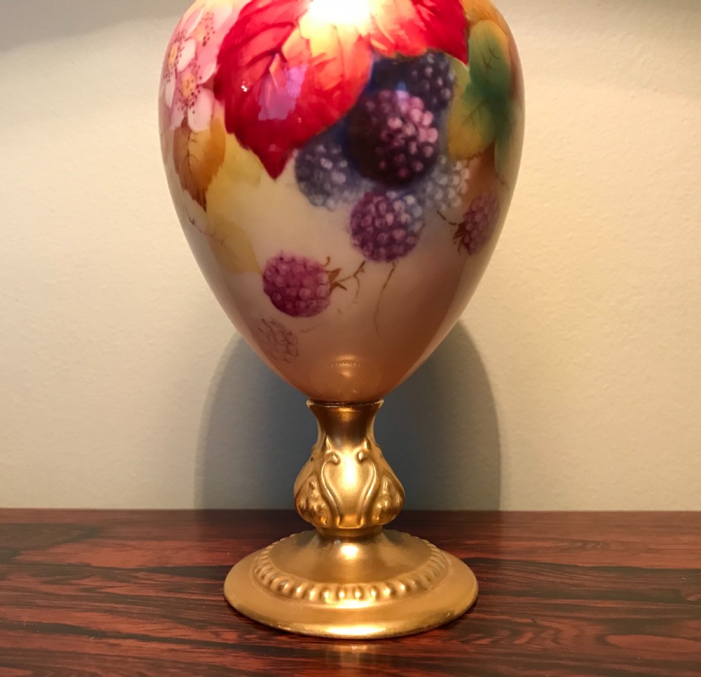 Royal Worcester Hand Painted Vase by Kitty Blake View IV