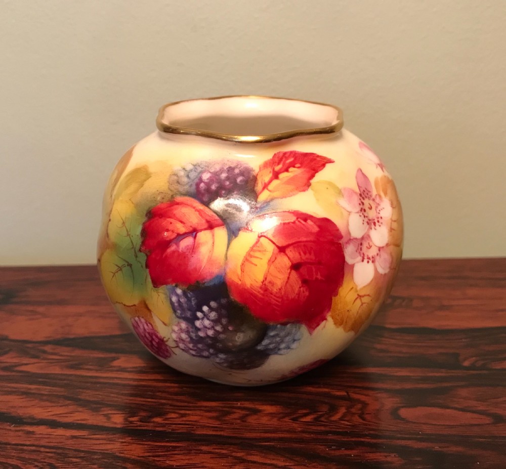Royal Worcester Hand Painted Vase, 1940