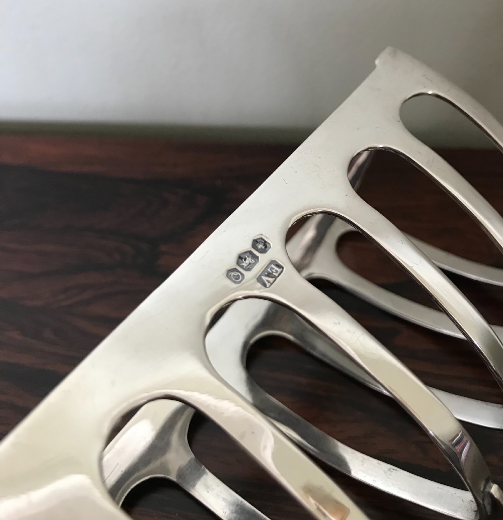 Solid Silver Six Division Toast Rack View IV