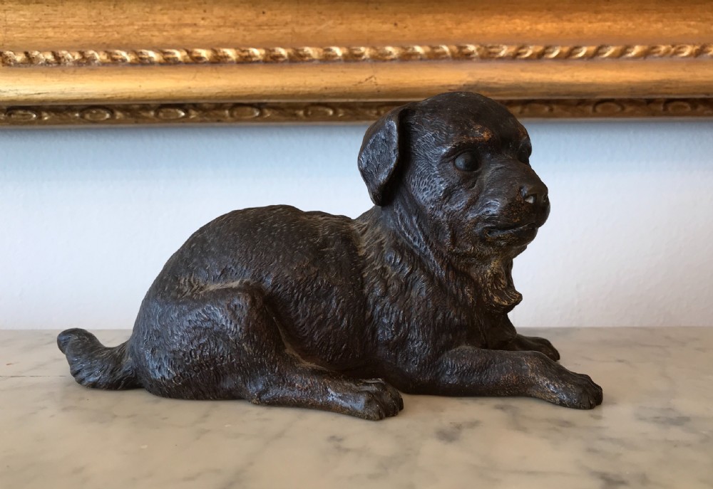 Franz Bergman Cold Painted Bronze of a Dog