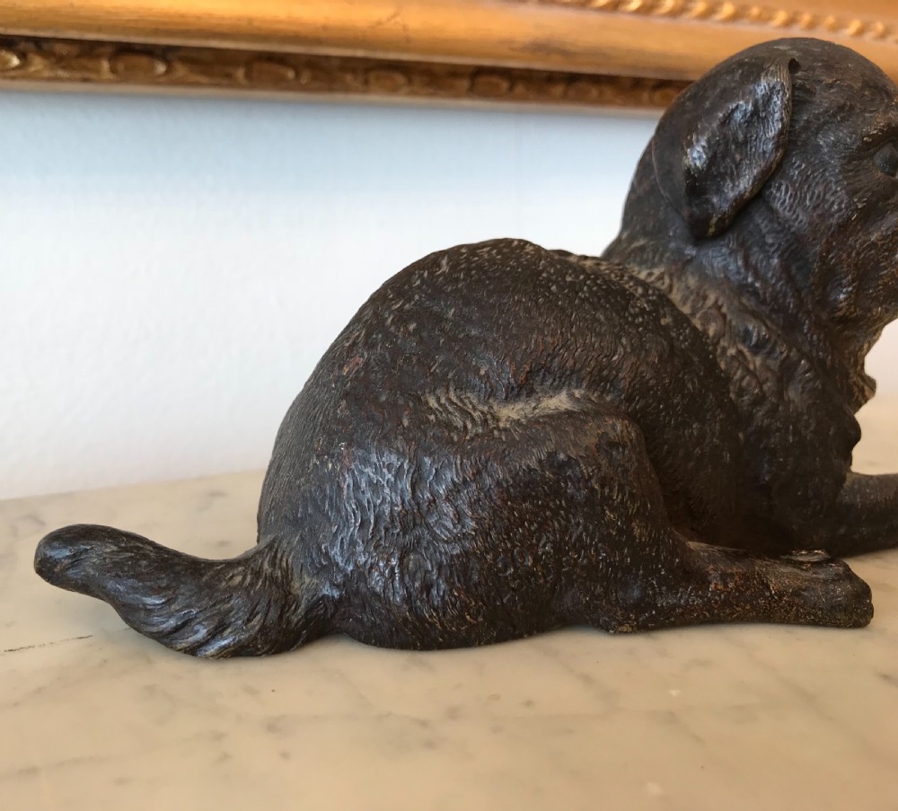 Franz Bergman Cold Painted Bronze of a Dog View V