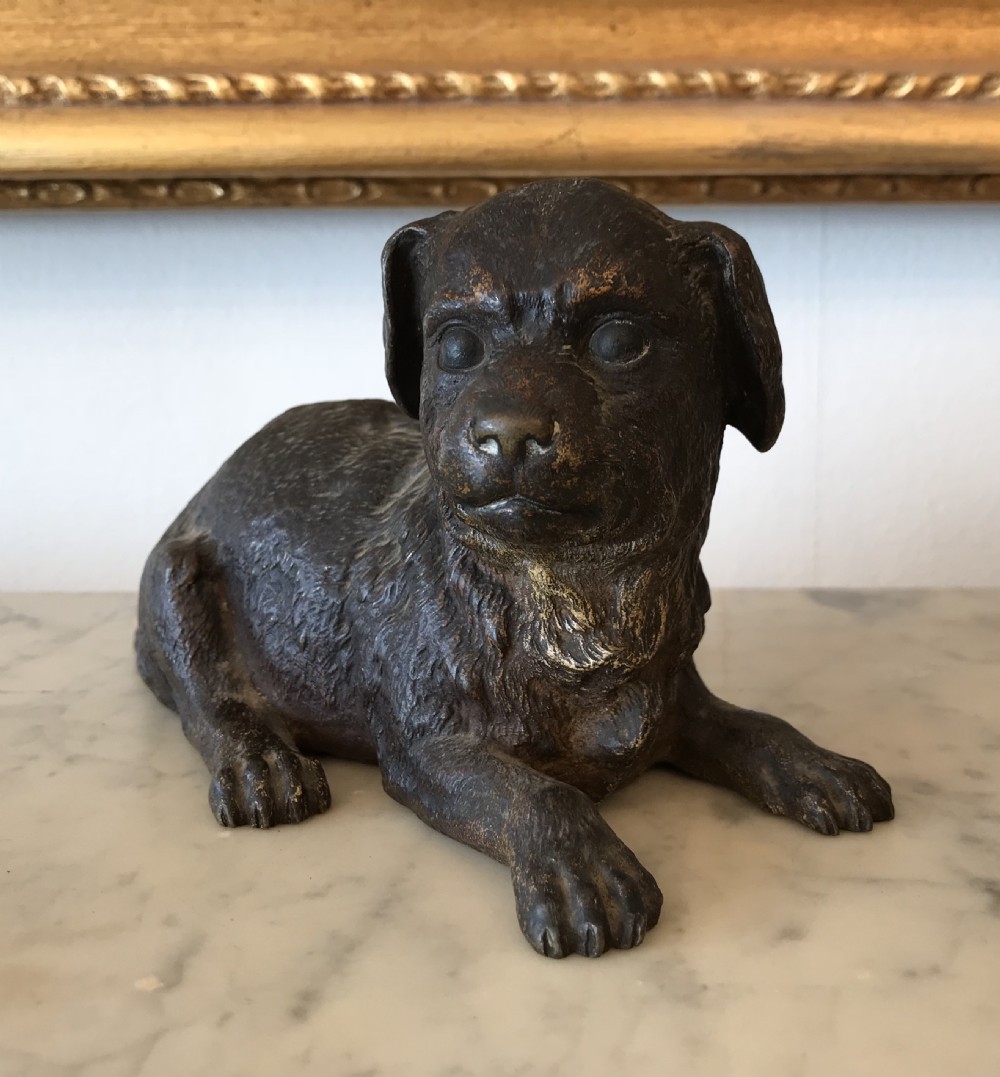 Franz Bergman Cold Painted Bronze of a Dog View IX