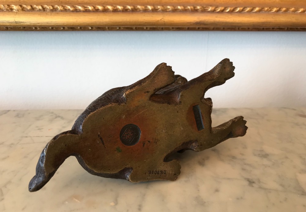 Franz Bergman Cold Painted Bronze of a Dog View X