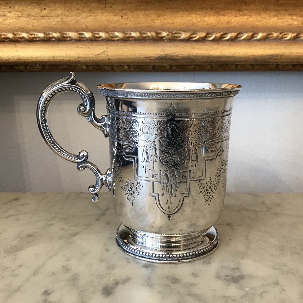 Quality Victorian Silver Mug Tankard View II