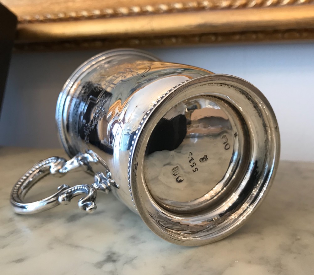 Quality Victorian Silver Mug Tankard View V