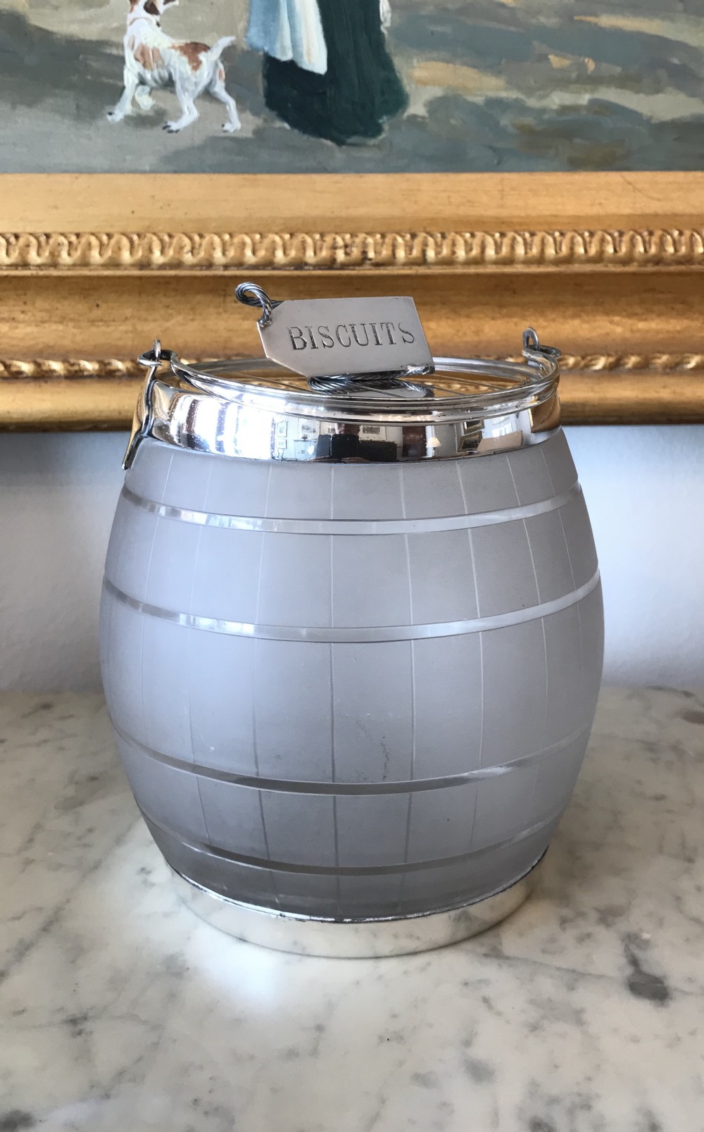 Late Victorian Silver Plated Biscuit Barrel Box