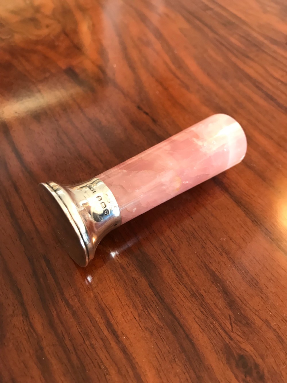 Silver & Pink Quartz Seal, 1913