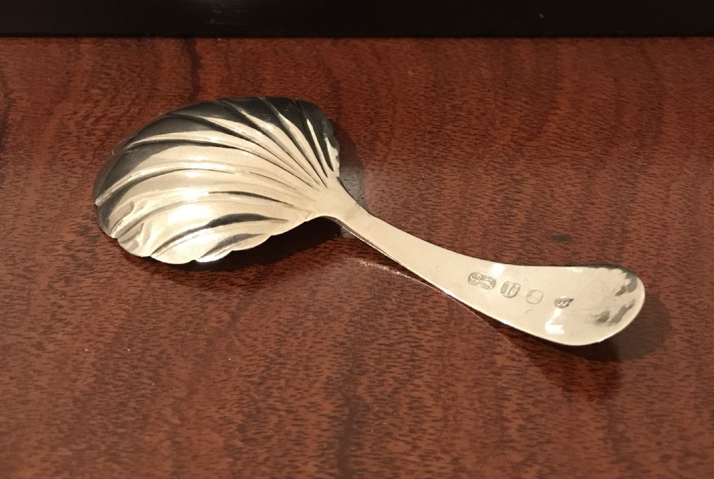 George III silver caddy spoon, 1792 View IV