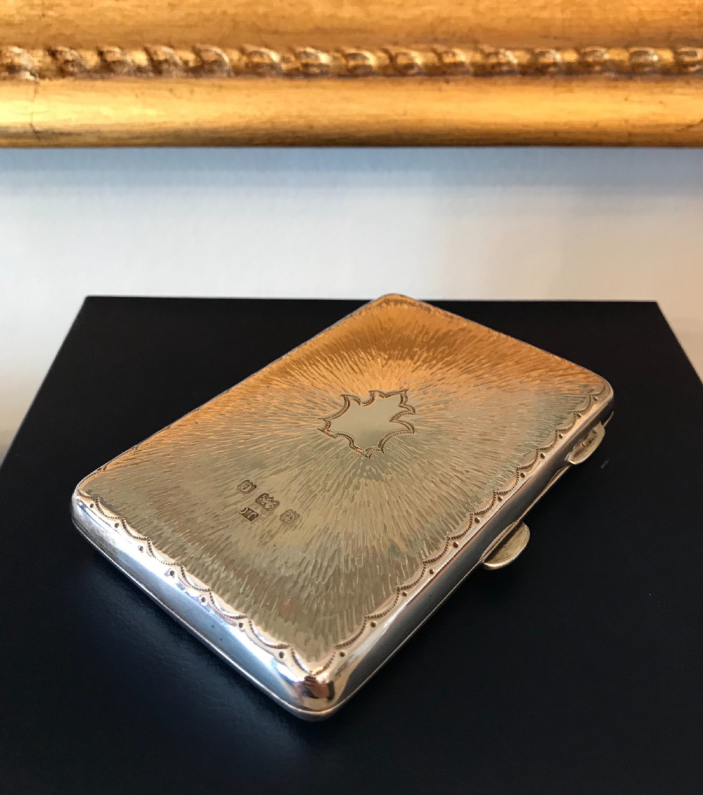 Stunning Edwardian Solid Silver Card Case Aide Memoire