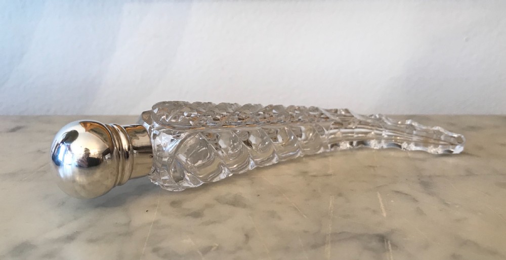 Victorian Silver Cornucopia Scent Perfume Bottle, 1884 View II