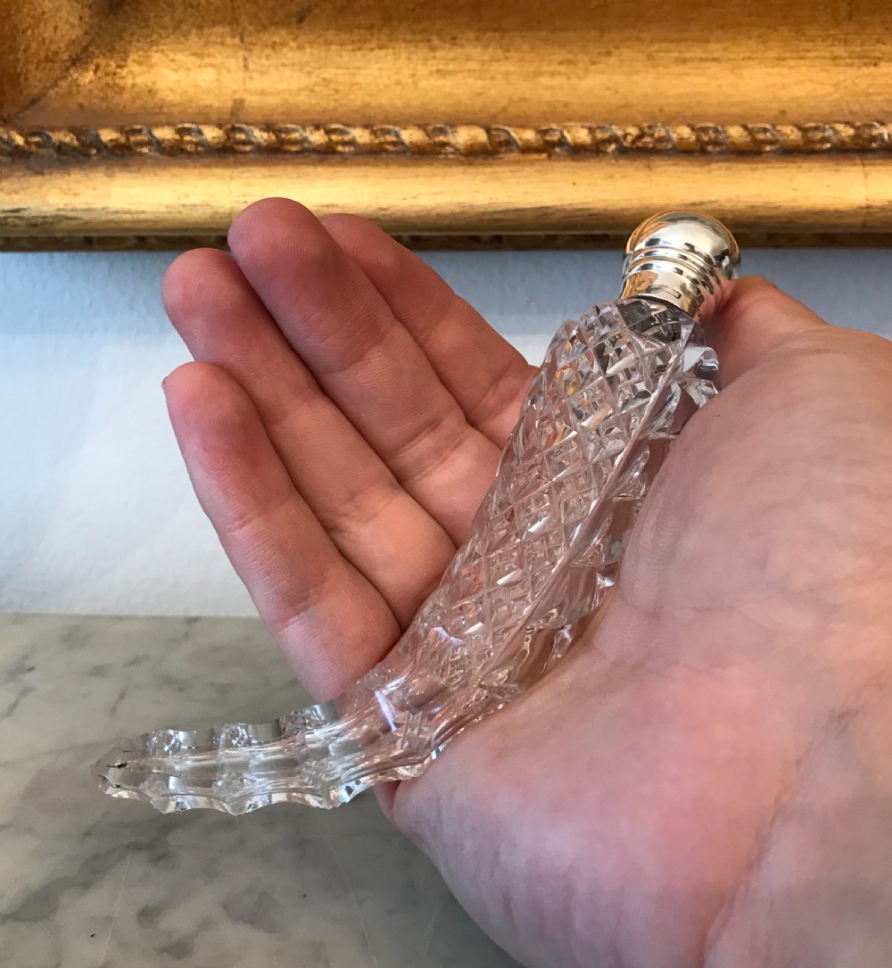 Victorian Silver Cornucopia Scent Perfume Bottle, 1884 View IV