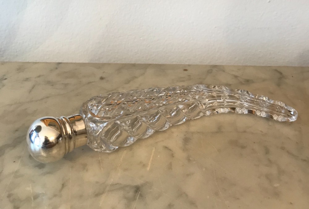 Victorian Silver Cornucopia Scent Perfume Bottle, 1884 View V