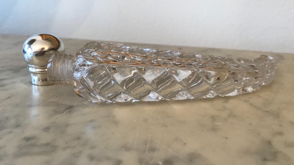 Victorian Silver Cornucopia Scent Perfume Bottle, 1884 View VII