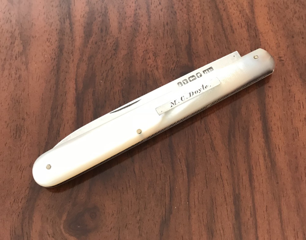 Victorian Silver Pocket Fruit Knife, hallmarked Sheffield 1866 by Henry Holland