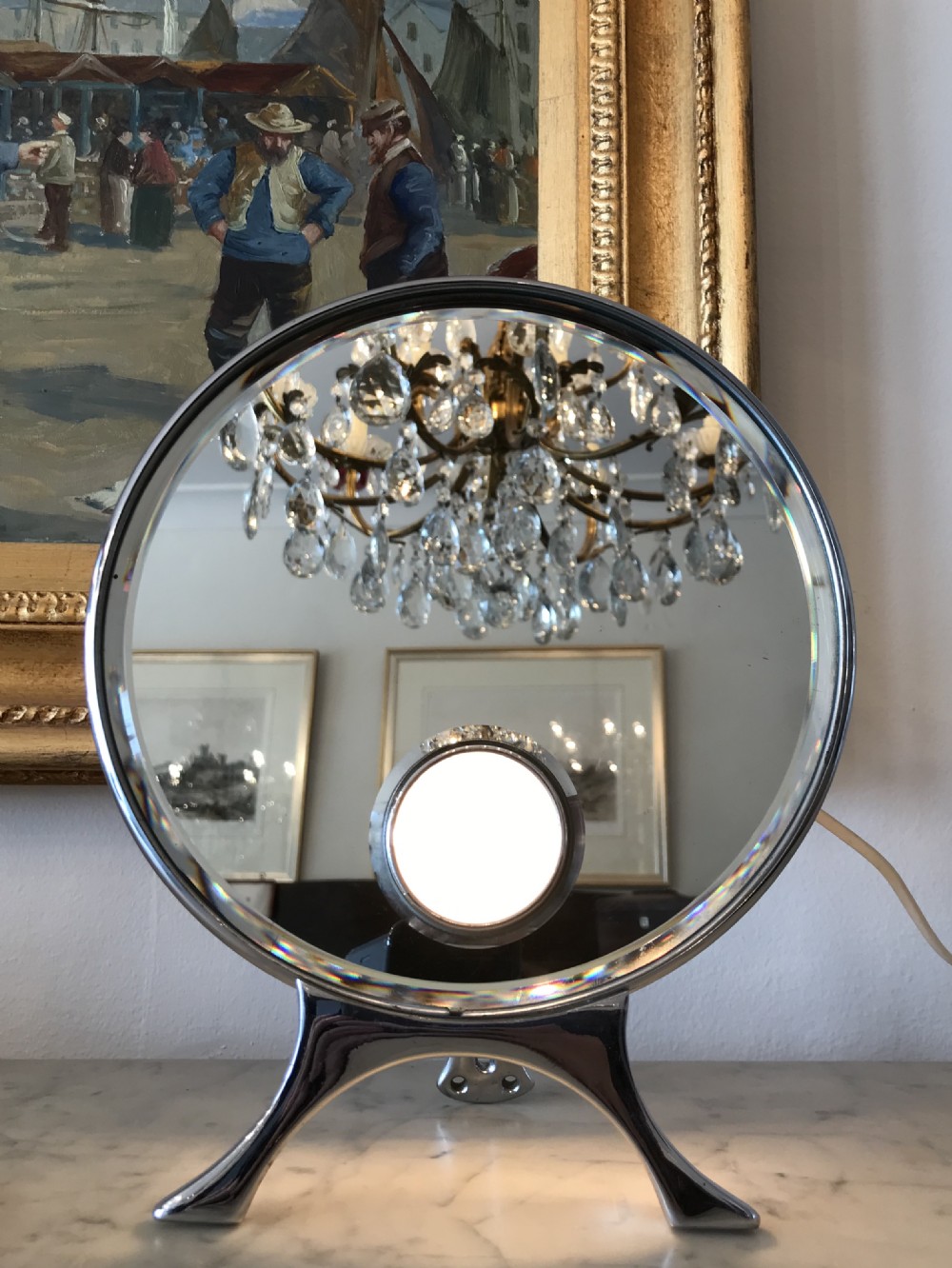 1930s illuminated Mirror by Harcourts, London