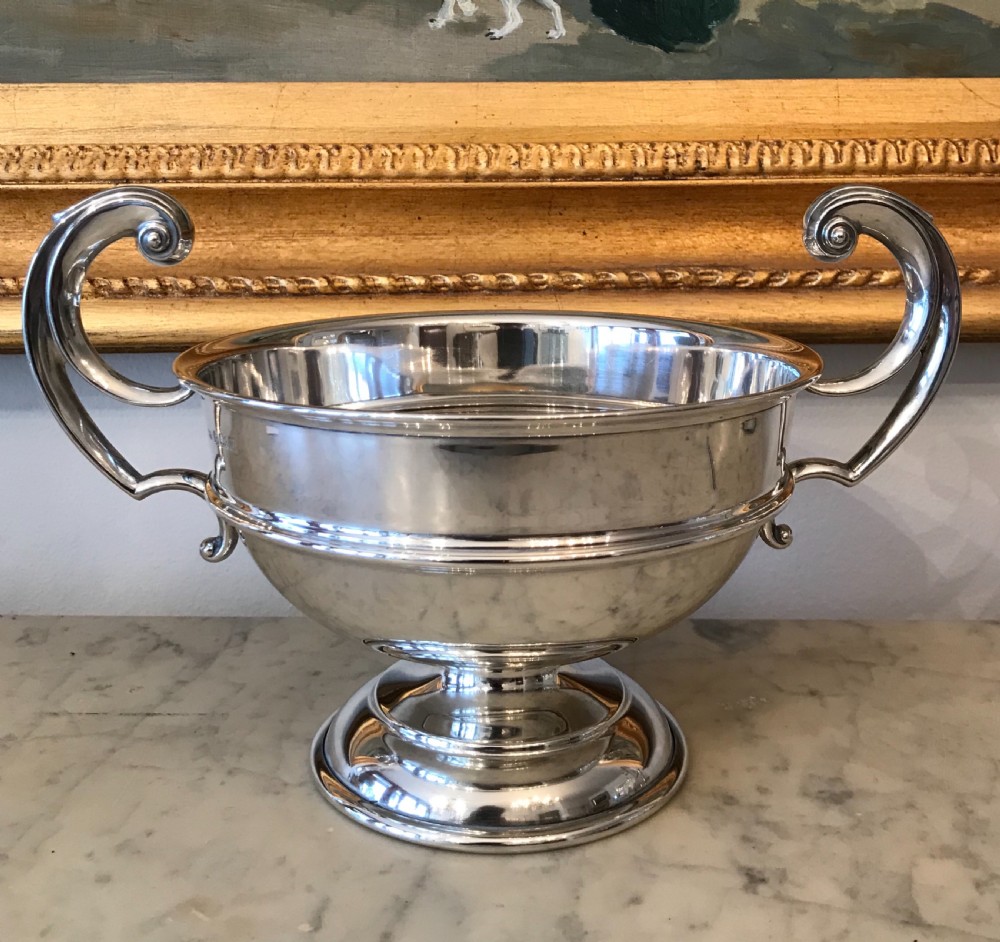 George V Solid Silver Twin Handled Bowl