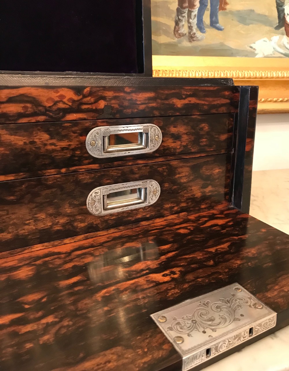 Victorian Coromandel Jewellery Box by John Bagshaw of Liverpool  View VII