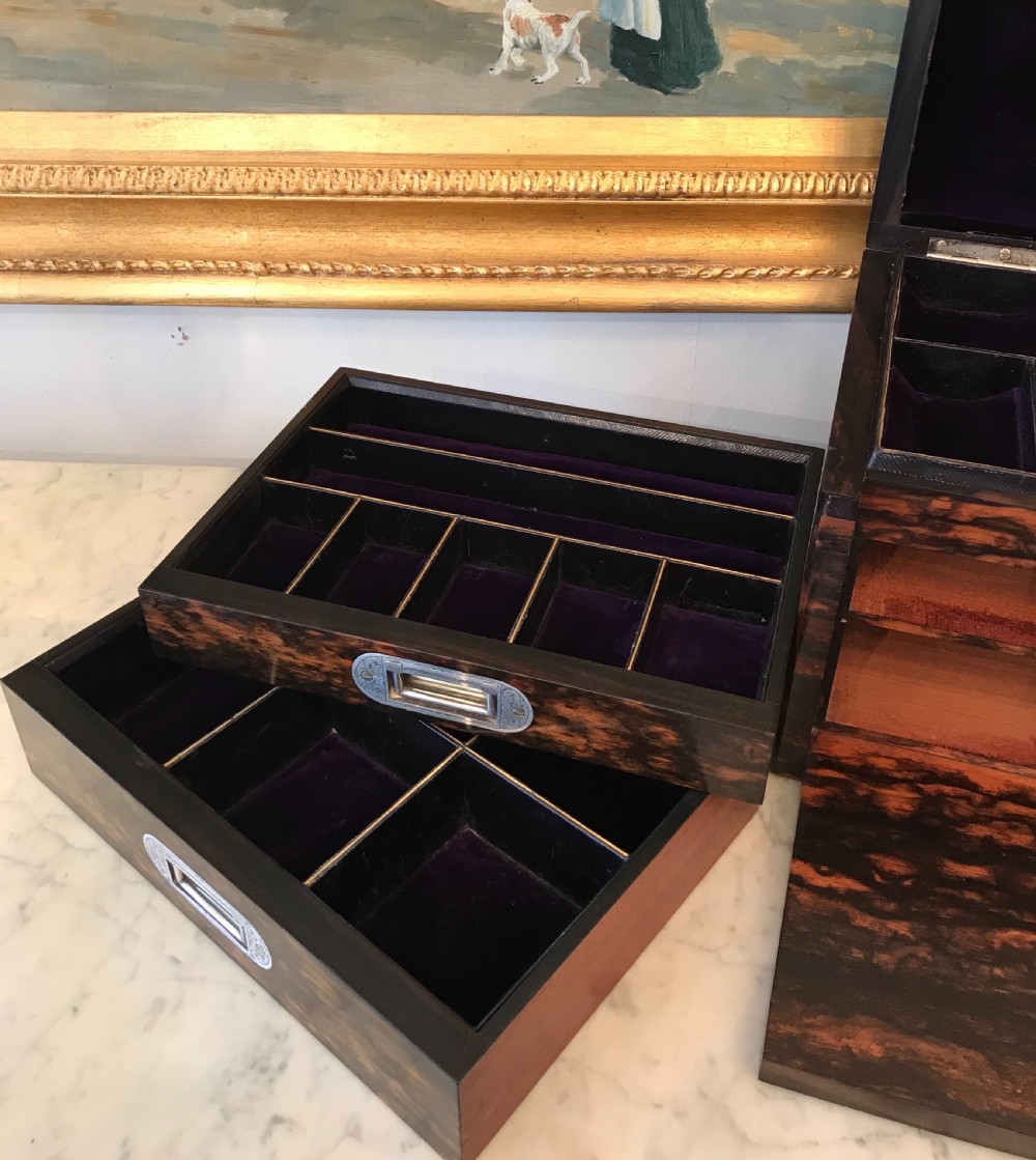 Victorian Coromandel Jewellery Box by John Bagshaw of Liverpool  View IX