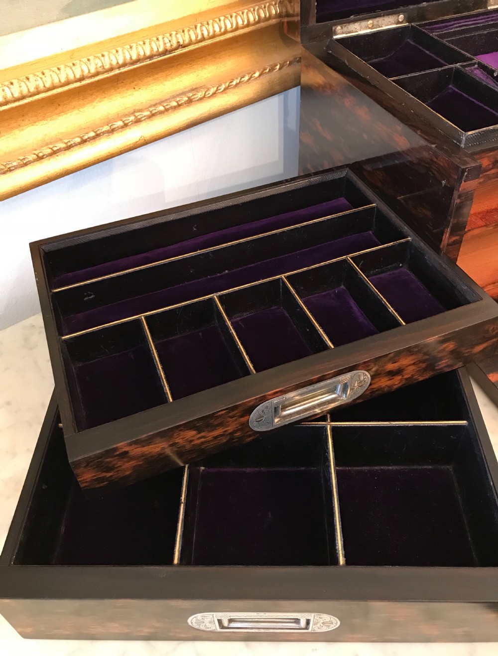 Victorian Coromandel Jewellery Box by John Bagshaw of Liverpool  View XI