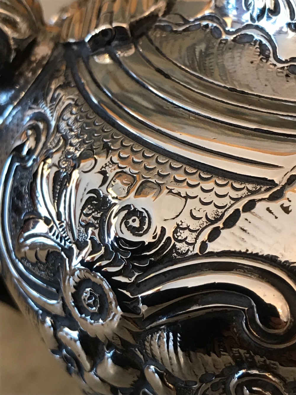 Impressive Victorian Solid Silver Teapot View VI